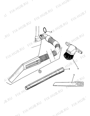 Взрыв-схема пылесоса Electrolux Z614A - Схема узла Accessories